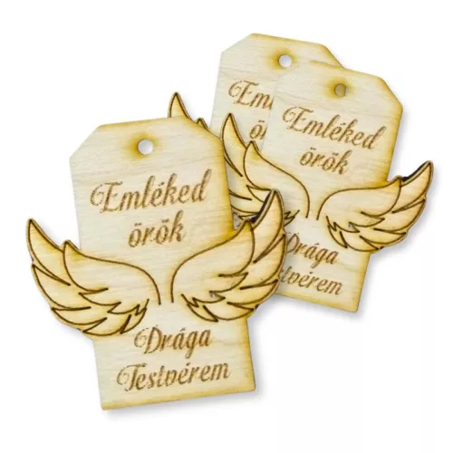 Natúr fa - Kegyeleti tábla - Drága testvérem 3db/csomag