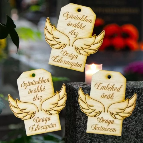 Natúr fa - Kegyeleti tábla - Drága testvérem 3db/csomag