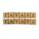 Natúr fa négyzetek - TAVASZ felirattal 2szett/csomag