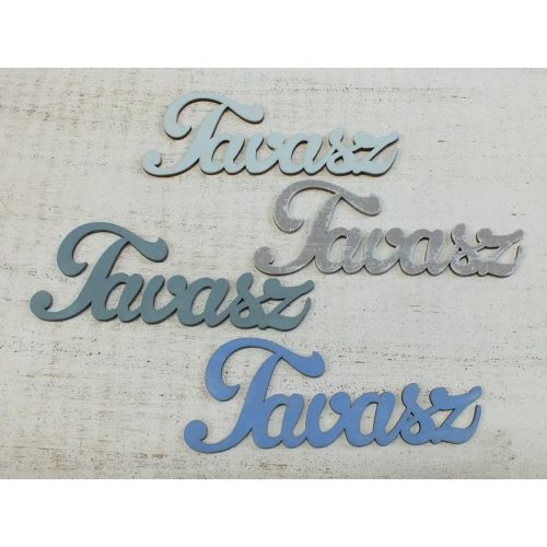 Fa "Tavasz" felirat lazac 15cm