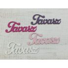 Fa "Tavasz" felirat magenta 15cm