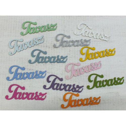 Fa "Tavasz" felirat ódon kék 15cm