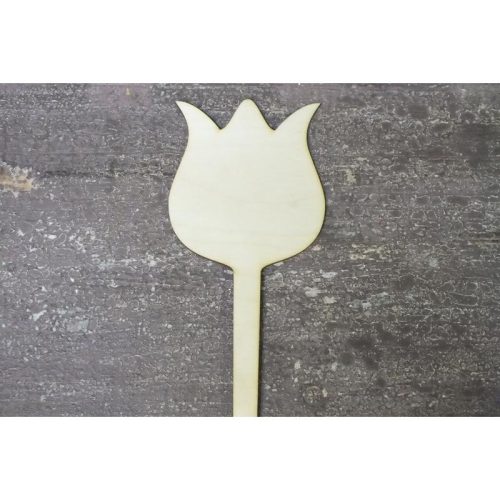 Natúr fa - Beszúrható tábla tulipán 37cm