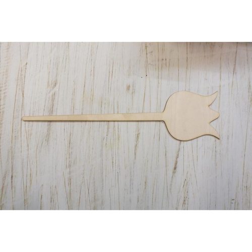 Natúr fa - Beszúrható tábla tulipán 37cm