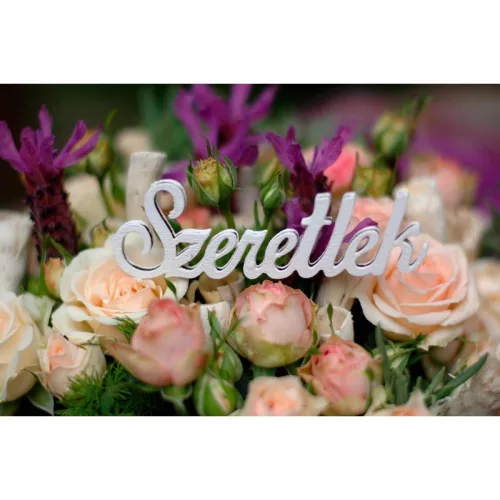 Natúr fa - "Szeretlek" felirat 15cm 2db/csomag