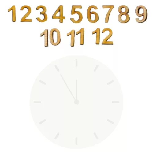 Natúr fa - Számok óralaphoz 2cm 15db/csomag