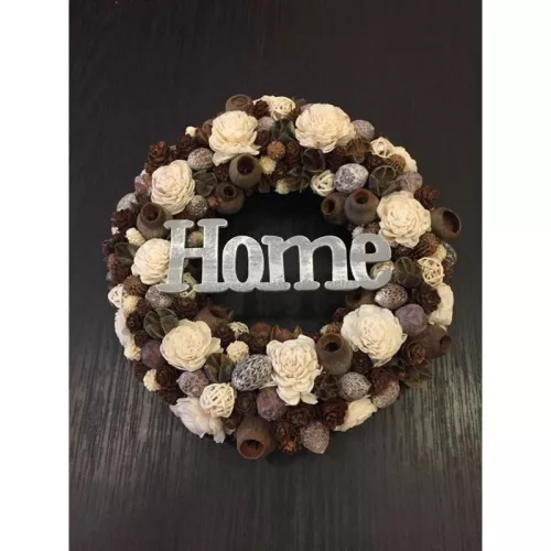 Natúr fa - "Home" felirat 15cm 2db/csomag