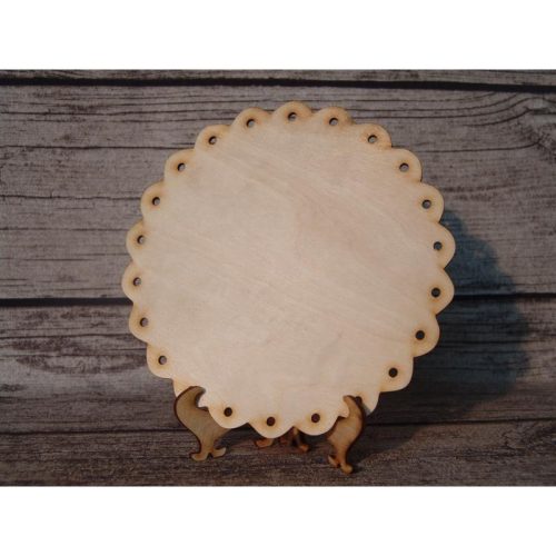 Natúr fa - Tányértartó állvány díszes