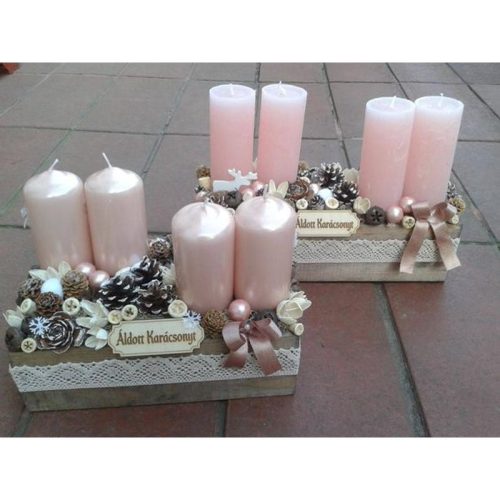 Natúr fa - "Áldott Karácsonyt" gravírozott tábla 5db/csomag