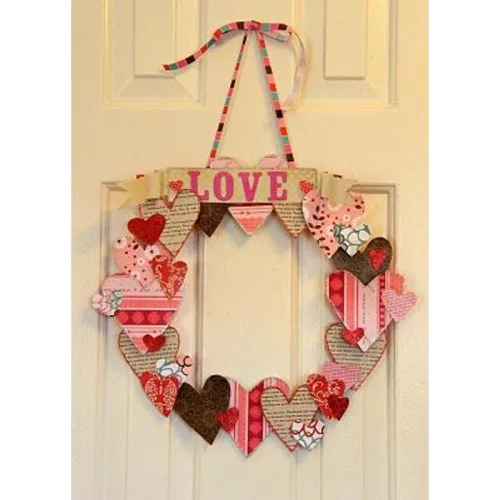 Natúr fa - Romantik szív 5cm 10db/csomag