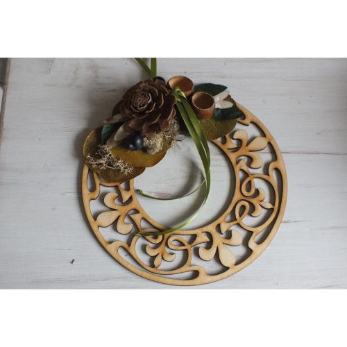 Natúr fa - Áttört mintás kör 20cm