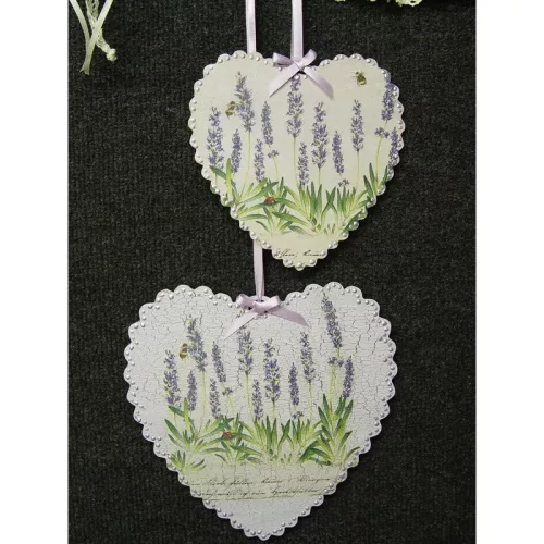 Natúr fa - Fodros szív nagy 19,5cm