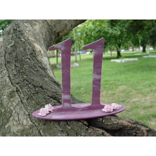 Natúr fa - Asztalszám 11-es 15cm