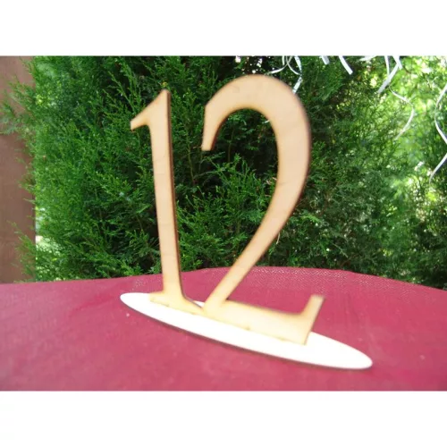 Natúr fa - Asztalszám 12-es 15cm