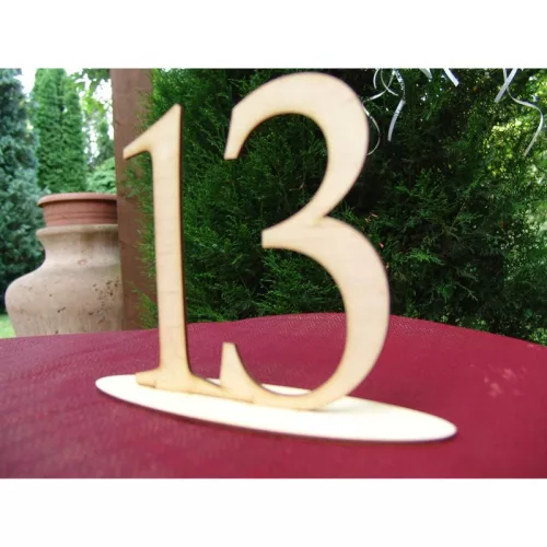 Natúr fa - Asztalszám 13-as 15cm