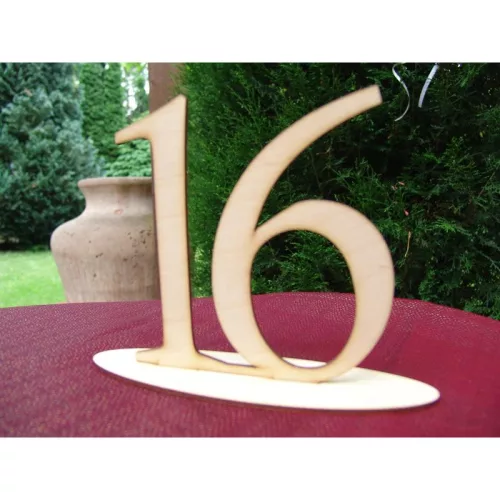 Natúr fa - Asztalszám 16-os 15cm