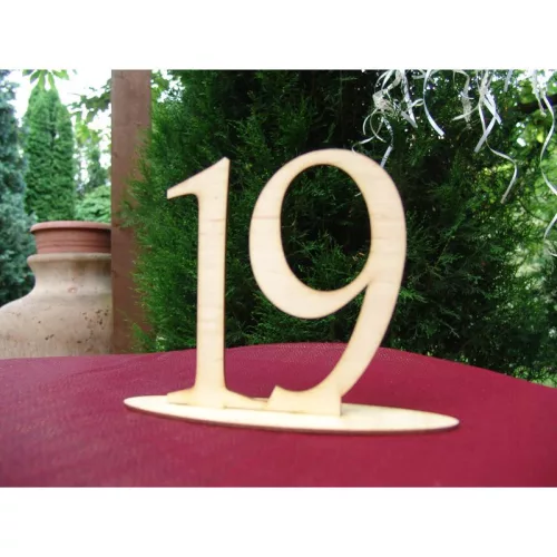 Natúr fa - Asztalszám 19-es 15cm