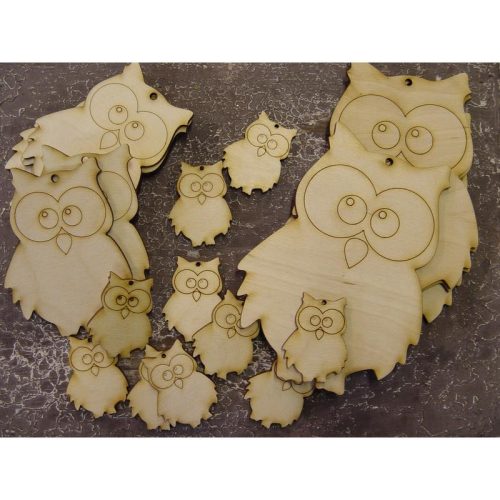 Natúr fa - Bagoly 5cm 10db/csomag