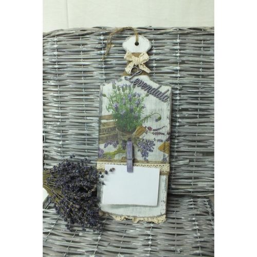 Natúr fa - "Levendula" felirat 15cm 2db/csomag