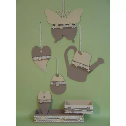 Natúr fa - Szív hosszúkás 10x20cm