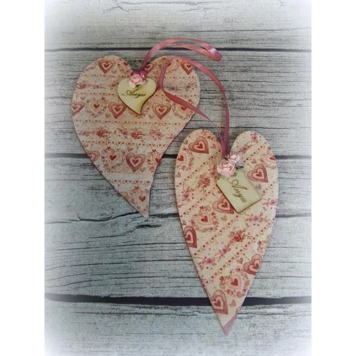 Natúr fa - Szív hosszúkás 10x20cm