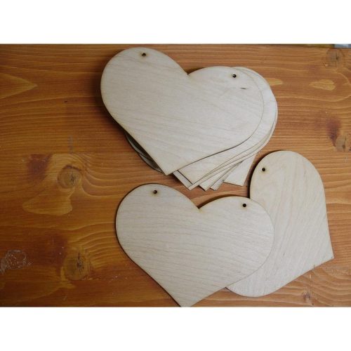 Natúr fa - Szív pufi 18cm
