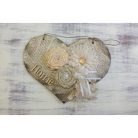 Natúr fa - Szív pufi  18cm