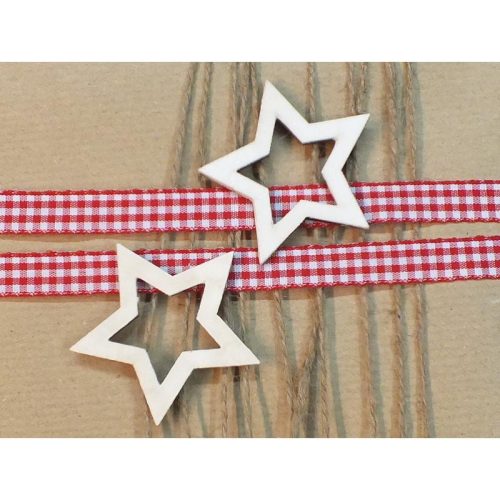 Natúr fa - Lyukas csillag 5cm 10db/csomag