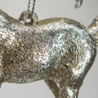 Dísz rénszarvas akasztós ezüst - arany