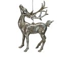 Dísz rénszarvas akasztós ezüst - arany