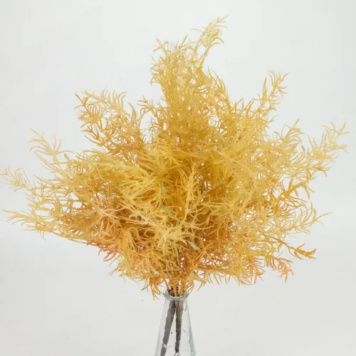 Szárazvirág hatású aszparágusz csokor homoksárga 2db/csomag