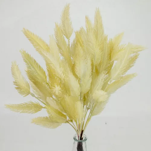 Szárazvirág hatású tollvirág csokor krém 2db/csomag