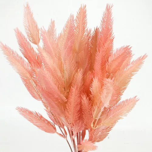 Szárazvirág hatású tollvirág csokor rózsaszín 2db/csomag