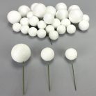 Csillámos gömb pick fehér 30db/cs