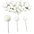 Csillámos gömb pick fehér 30db/cs