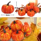 Dekorációs tök - narancssárga 6cm 5db/csomag