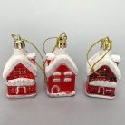 Házikó karácsonyfadísz 3db/doboz