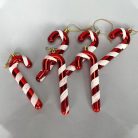 Nyalókapálcika karácsonyfadísz 6db/dob