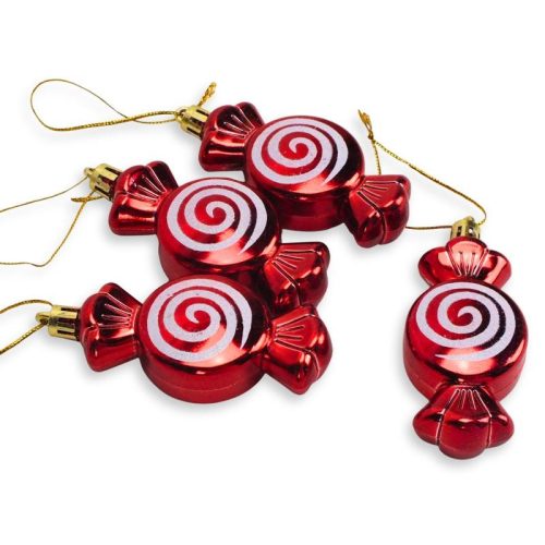 Szaloncukorka karácsonyfadísz 4db/doboz