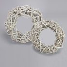 Inda koszorú fém vázon kicsi 24cm