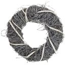 Tekert koszorú szürke 30cm
