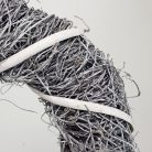 Tekert koszorú szürke 30cm