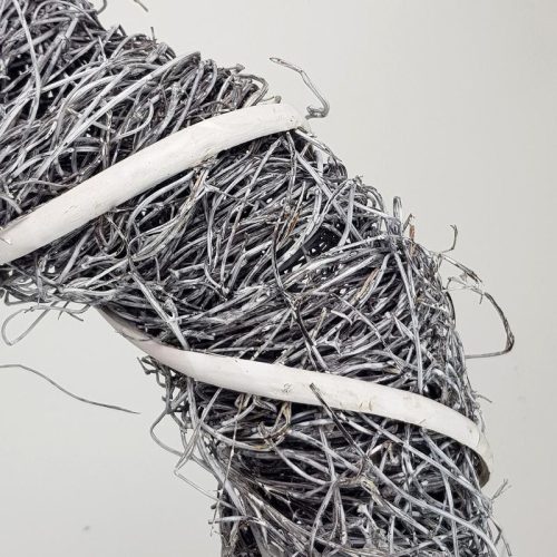 Tekert koszorú szürke 30cm