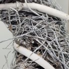 Tekert koszorú szürke 30cm