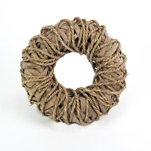 Köteles koszorú fém vázon 27cm