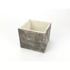 Dekoláda szürkésbarna koptatott kocka 9x9cm