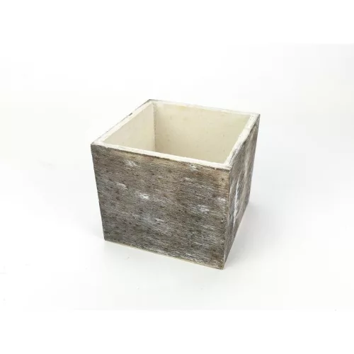 Dekoláda szürkésbarna koptatott kocka 9x9cm