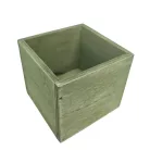 Dekoláda country-zöld rusztikus kocka 9*9*8cm