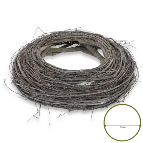 Fészek koszorú szürke 30cm