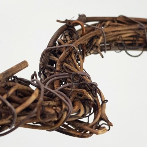 Szívkoszorú barna 25cm